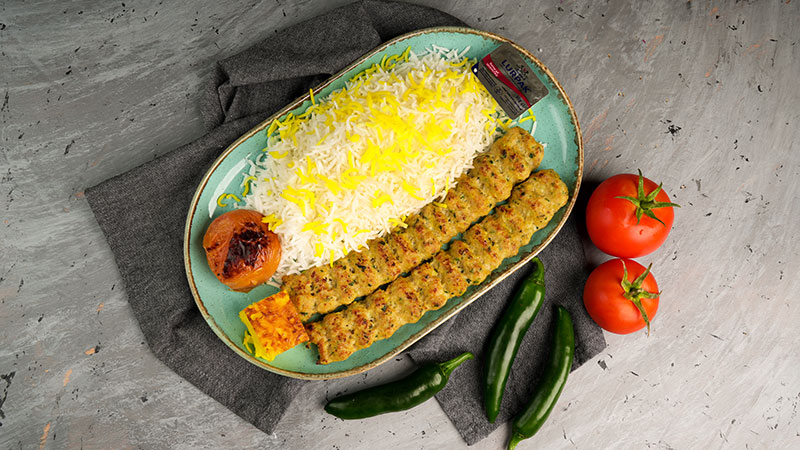 Minced Chicken Kabab with Rice 